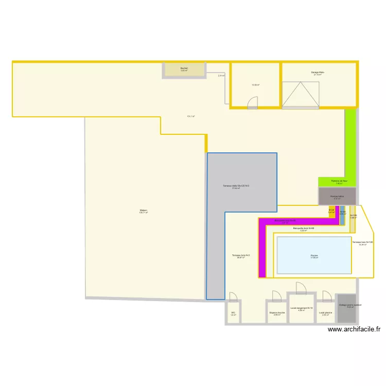Plan V1 am&eacute;nagement ext&eacute;rieur. Plan de 