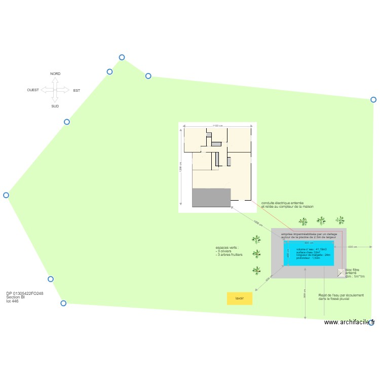 PISCINE GIGNAC. Plan de 0 pièce et 0 m2