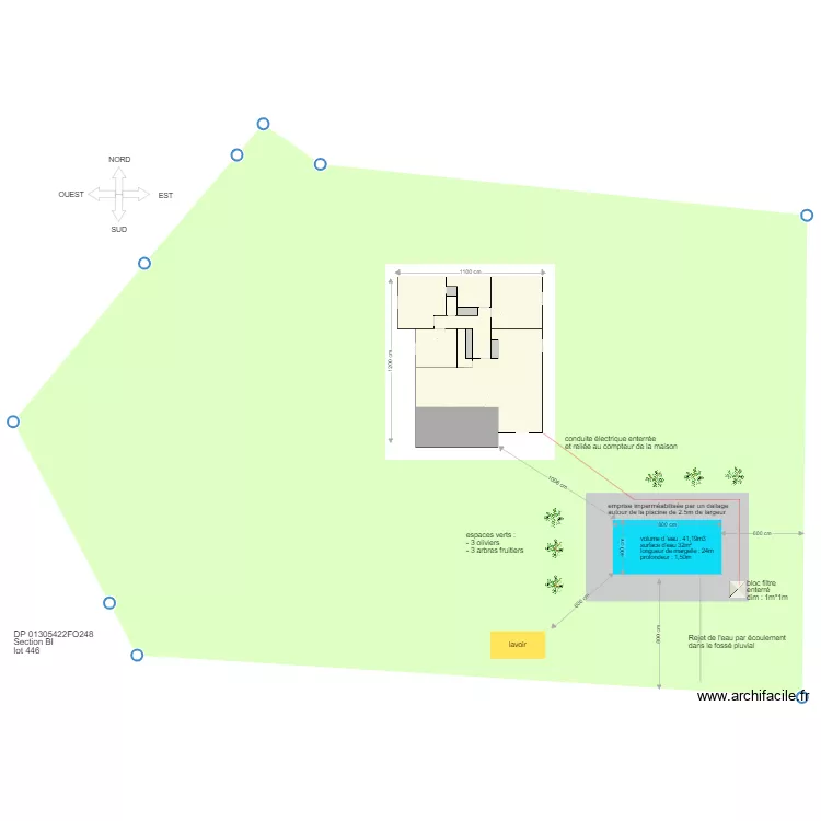 PISCINE GIGNAC. Plan de 