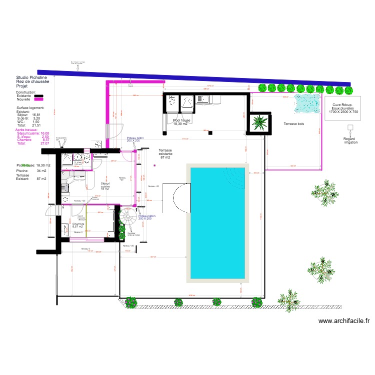 Studio Picholine Projet  02 19 3. Plan de 0 pièce et 0 m2