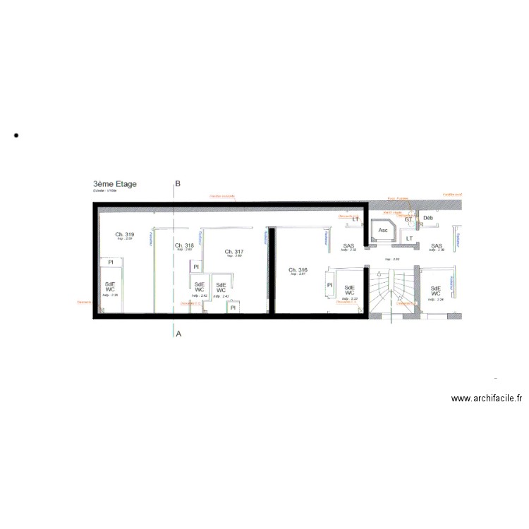 atage droite. Plan de 0 pièce et 0 m2