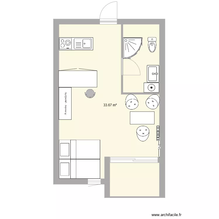 studio1. Plan de 