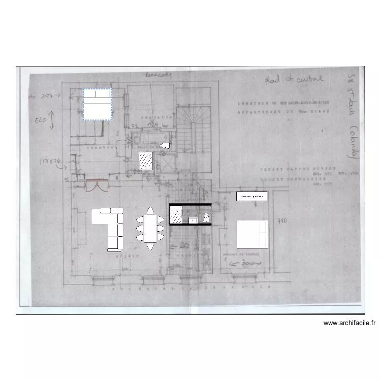Saint Louis V1. Plan de 