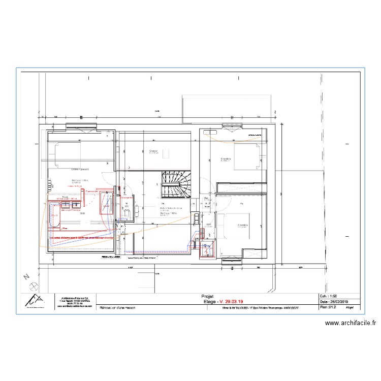 TALOURD ETAGE . Plan de 0 pièce et 0 m2