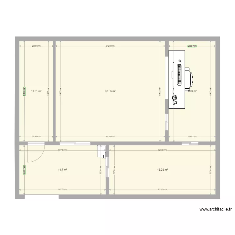 Variante 1 Container INCCI. Plan de 