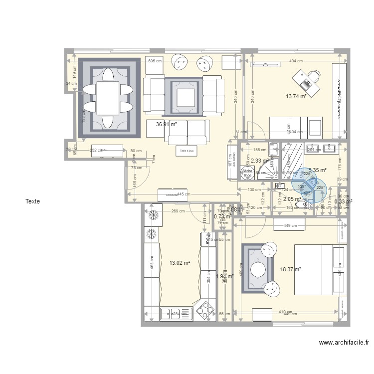 plan appartement 95 m2