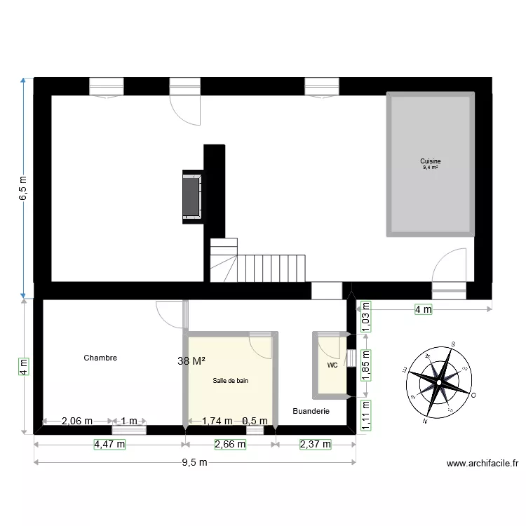  plan maison avec extension 1. Plan de 