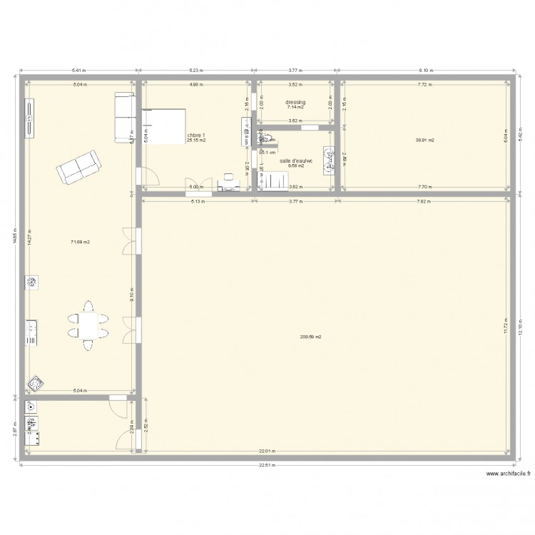 Houch Jderia. Plan de 0 pièce et 0 m2