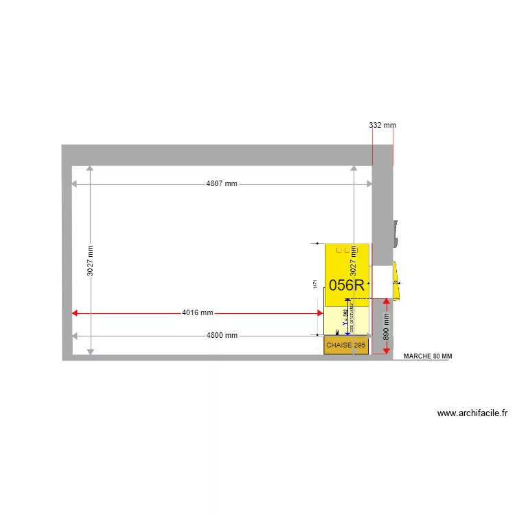 COUPE EXISTANT GARAVAN 562R. Plan de 