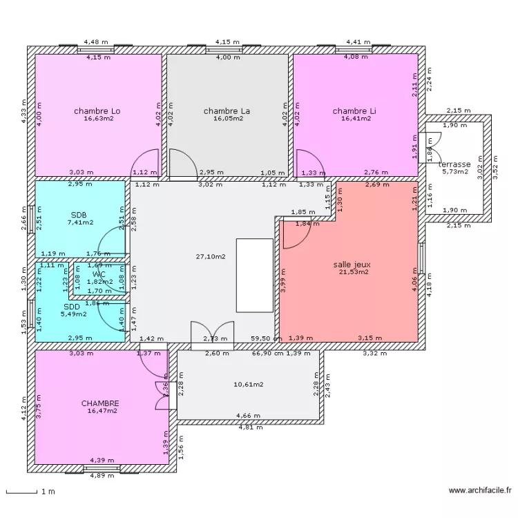 maison NLC L &eacute;tage. Plan de 
