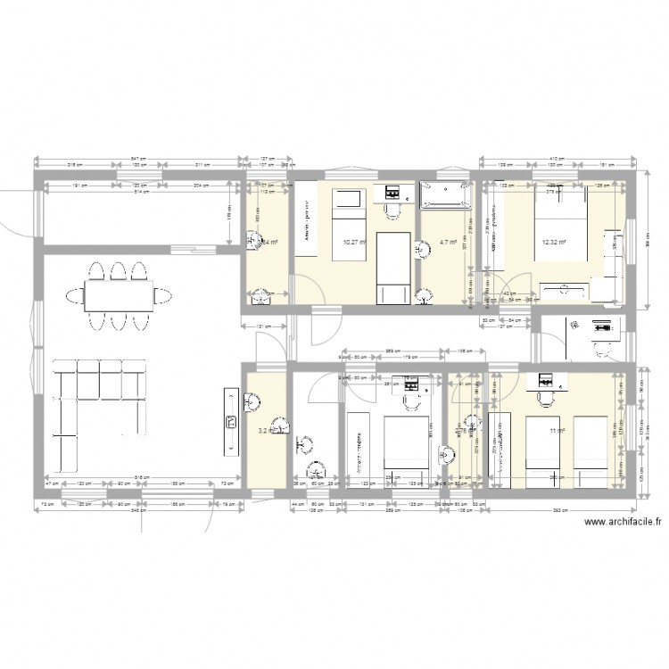maison 5 pièces variante gauche complet. Plan de 0 pièce et 0 m2