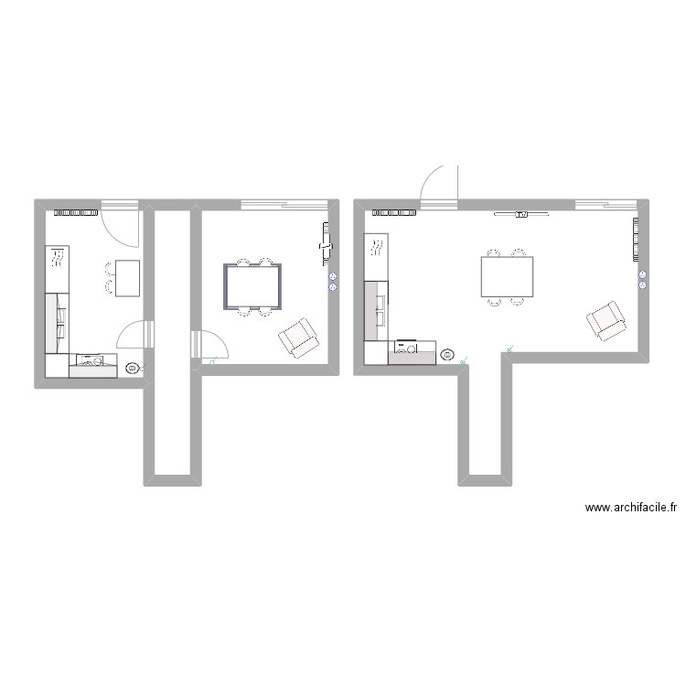 plan cuisine 1. Plan de 4 pièces et 58 m2