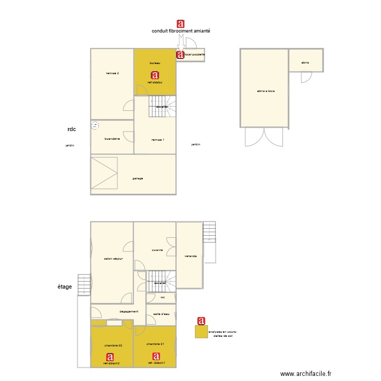 indivision muzard 2 am. Plan de 20 pièces et 177 m2