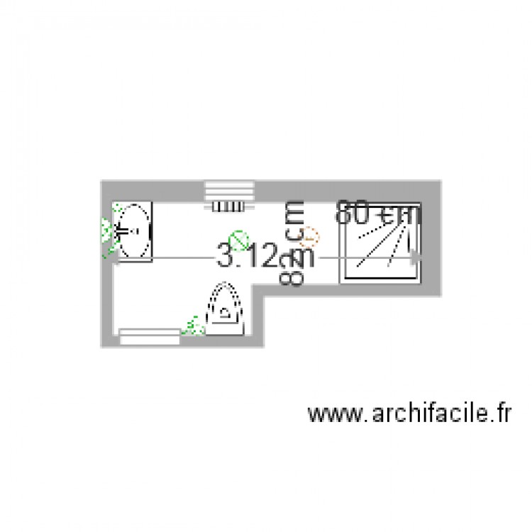 salle de bain 2. Plan de 0 pièce et 0 m2