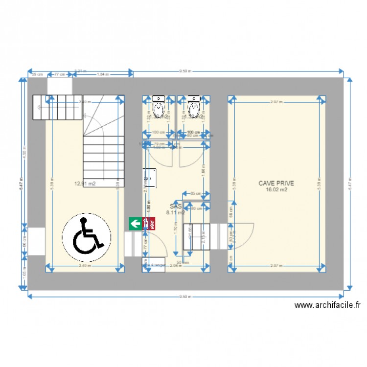 PLAN SANITAIRE EXISTANT LE RELAIS DE BEZE. Plan de 0 pièce et 0 m2