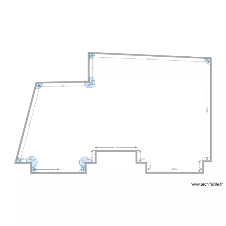Surface commerciale Richou voyages. Plan de 