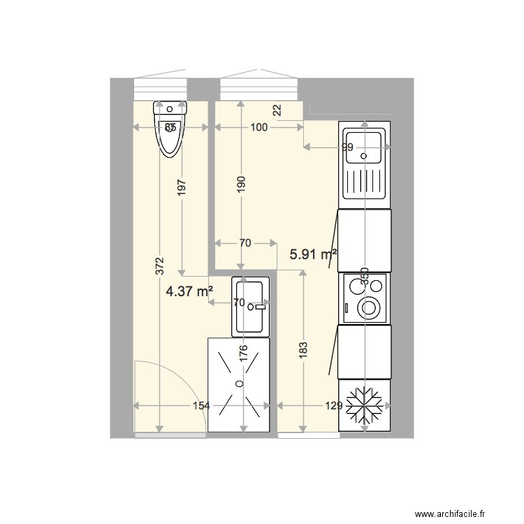 gambetta. Plan de 0 pièce et 0 m2