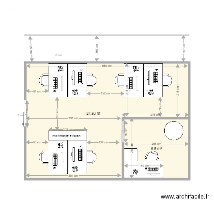 BUREAU 60 V3. Plan de 0 pièce et 0 m2