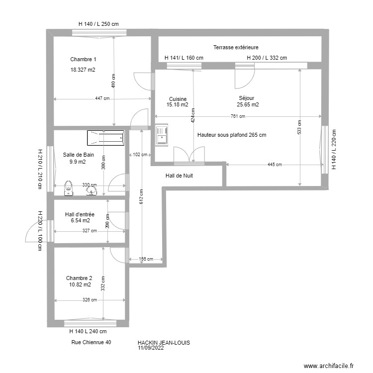 Appartement 40/11. Plan de 0 pièce et 0 m2