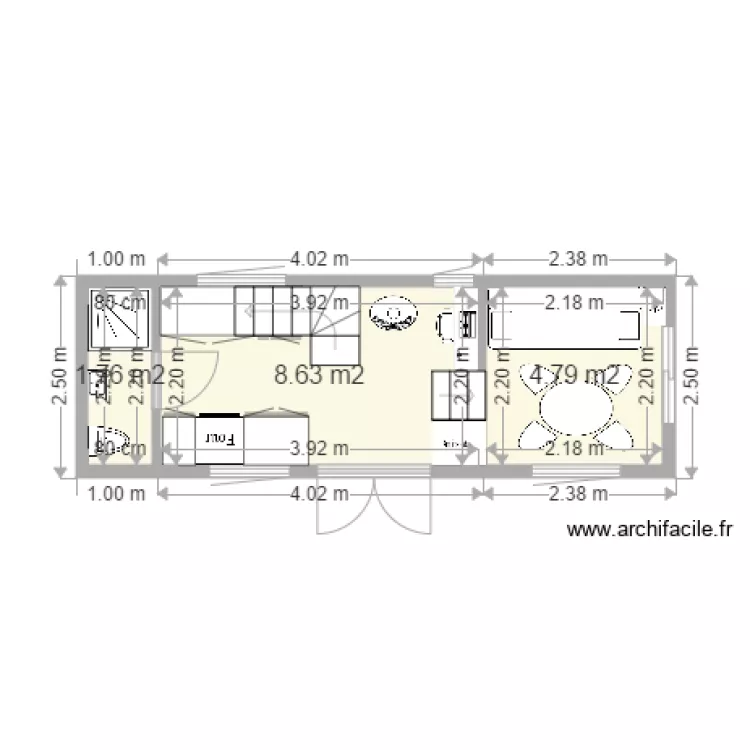 plan tiny 4pers. Plan de 
