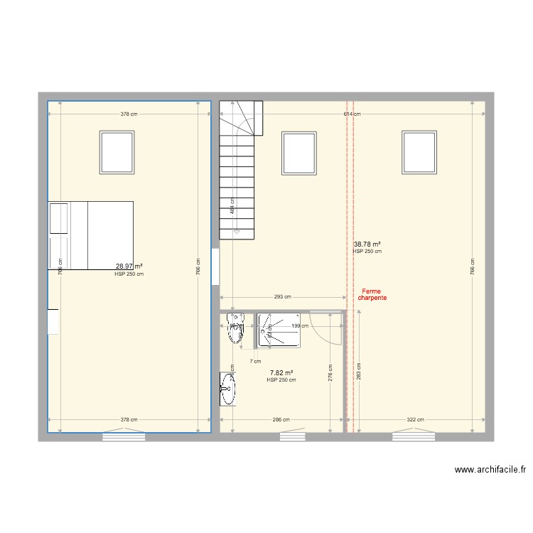 CHESSTHE Projet Combles. Plan de 0 pièce et 0 m2