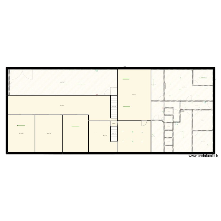 custom rdc. Plan de 46 pièces et 709 m2