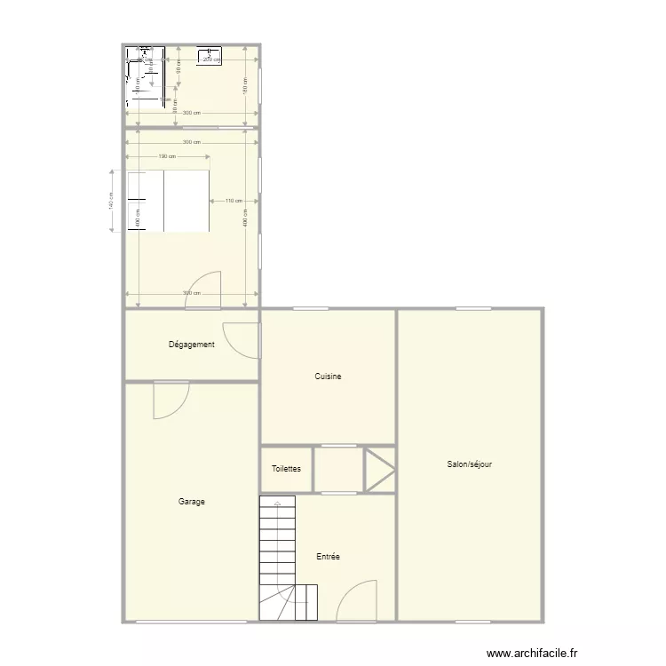 Plan apr&egrave;s travaux Garnier. Plan de 