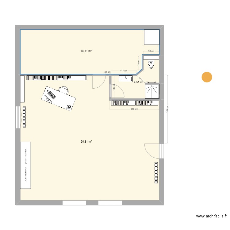 sdb haut 2025_80x80_145_c. Plan de 3 pièces et 74 m2