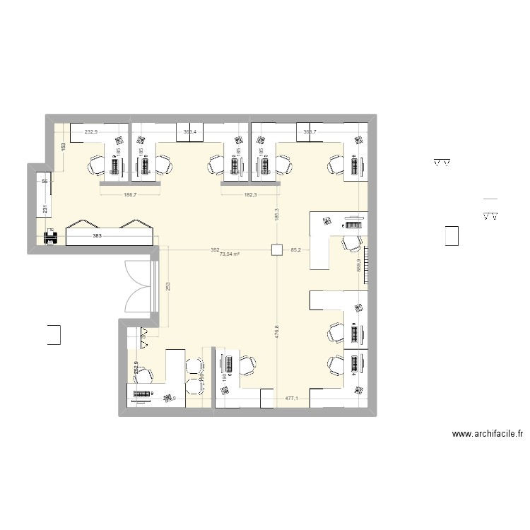 Bureau principal option 5. Plan de 0 pièce et 0 m2