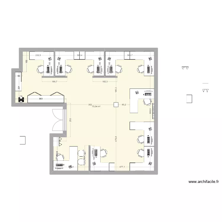 Bureau principal option 5. Plan de Bureau principal option 5. Plan de