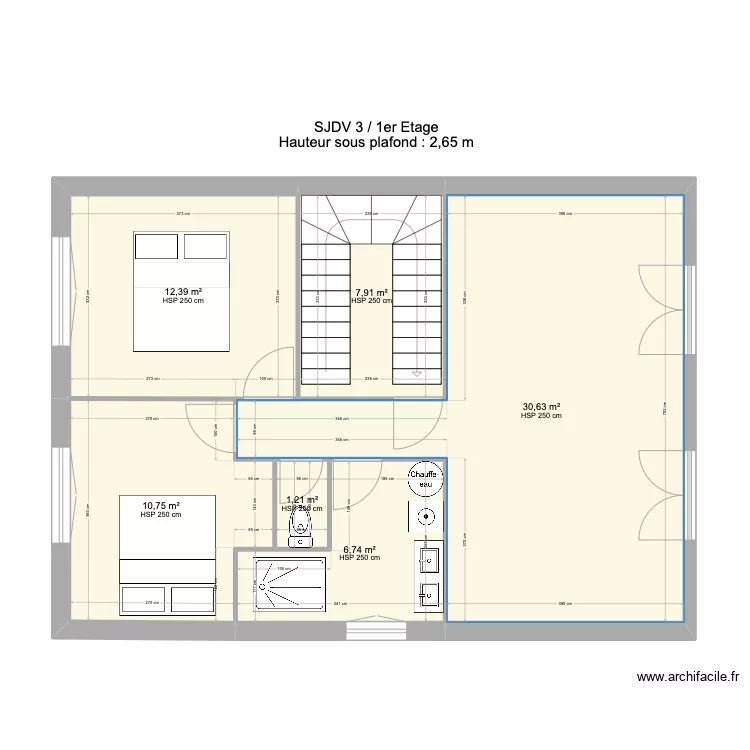 SJDV3 1 etage V1-4. Plan de 