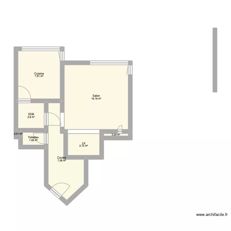 Appartement. Plan de 8  et 38 m²