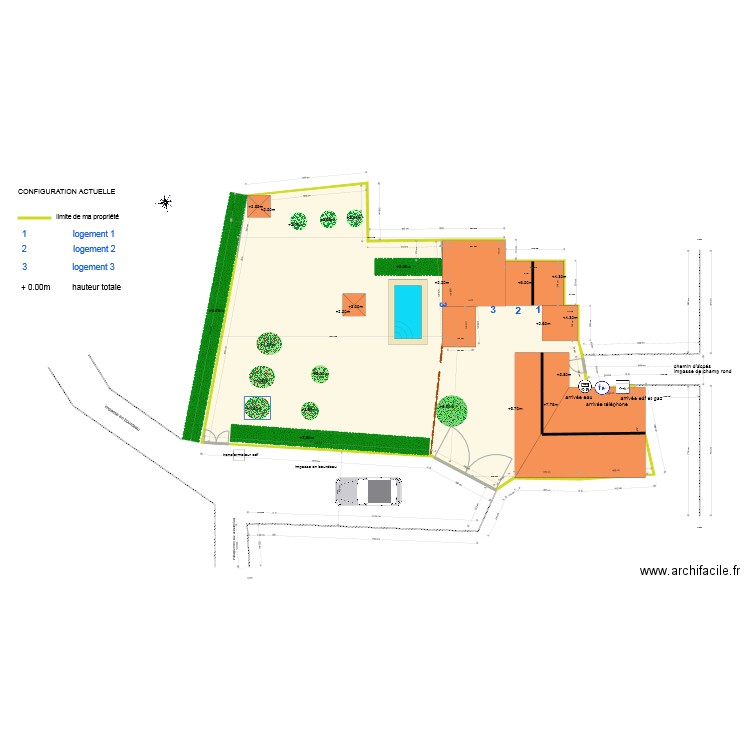 plan de masse. Plan de 0 pièce et 0 m2