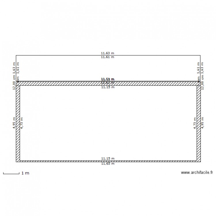 facade nord existant. Plan de 0 pièce et 0 m2