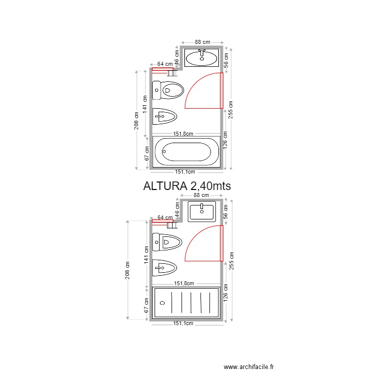 GLORIA PUERTA BAÑO. Plan de 0 pièce et 0 m2