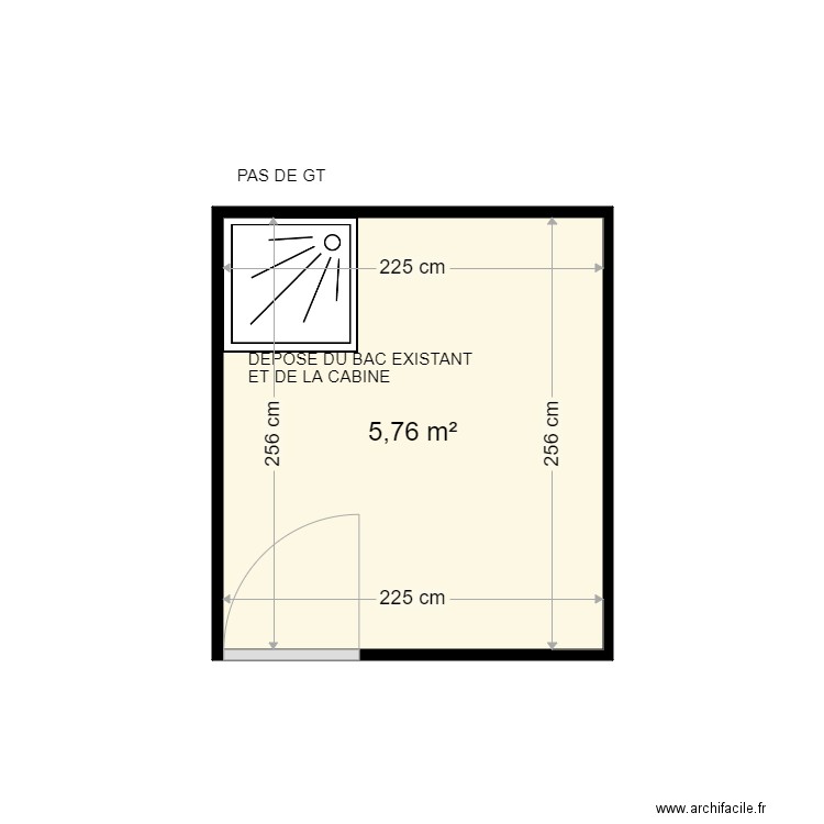 GAIPPE MARIE . Plan de 1 pièce et 6 m2