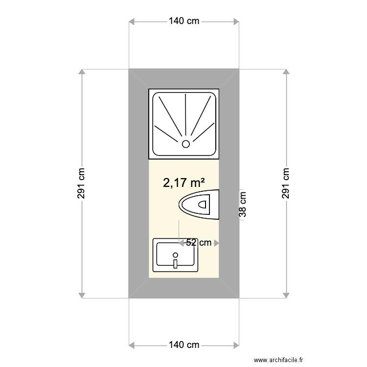 Salle de bain Bastogne 3. Plan de 0 pièce et 0 m2