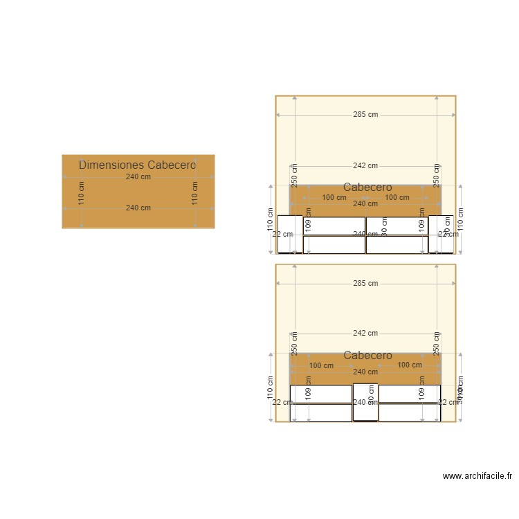 Cabeceros. Plan de 0 pièce et 0 m2