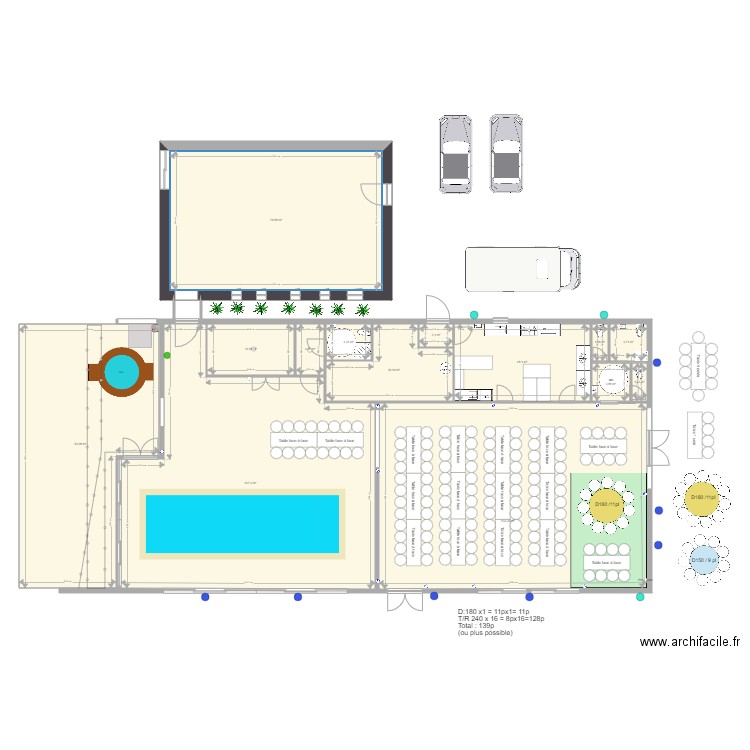 QUATRE PLUMES PLAN DE TABLE Sabrina2 139p. Plan de 0 pièce et 0 m2