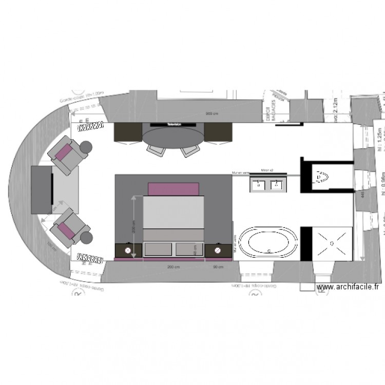CHAMBRE 1 final H. Plan de 0 pièce et 0 m2