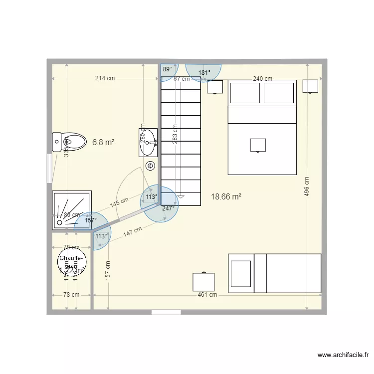 Chambre hôte 1 etage. Plan de Chambre hôte 1 etage. Plan de