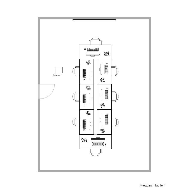 SALLE FORMATION BADUEL. Plan de 1 pièce et 50 m2