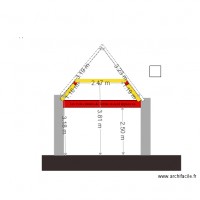 plan coupe au niveau sortie vers jardin option 2 plafond rehaussé 