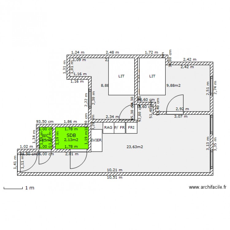 Plan. Plan de 0 pièce et 0 m2