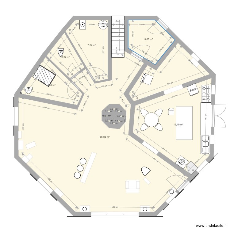 maison essai 1. Plan de 14 pièces et 110 m2