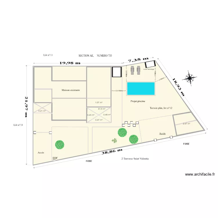 Plan de masse avec LT. Plan de Plan de masse avec LT. Plan de