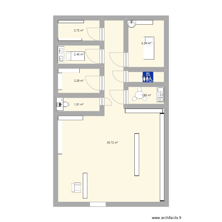 institut yves rocher. Plan de 0 pièce et 0 m2