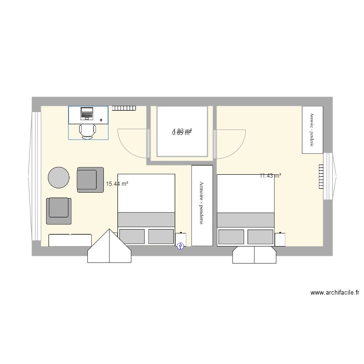 étage extension Bréhat. Plan de 0 pièce et 0 m2