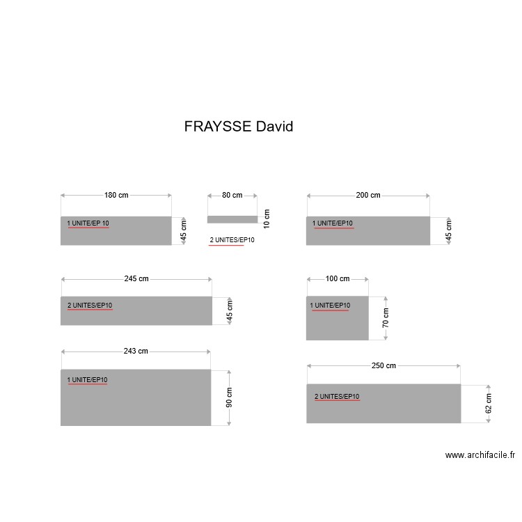 FRAYSSE DAVID. Plan de 0 pièce et 0 m2