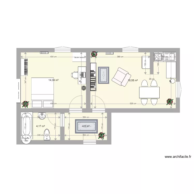 Plan – appartement 38m2 – Par louanne_26 ️ | ArchiFacile